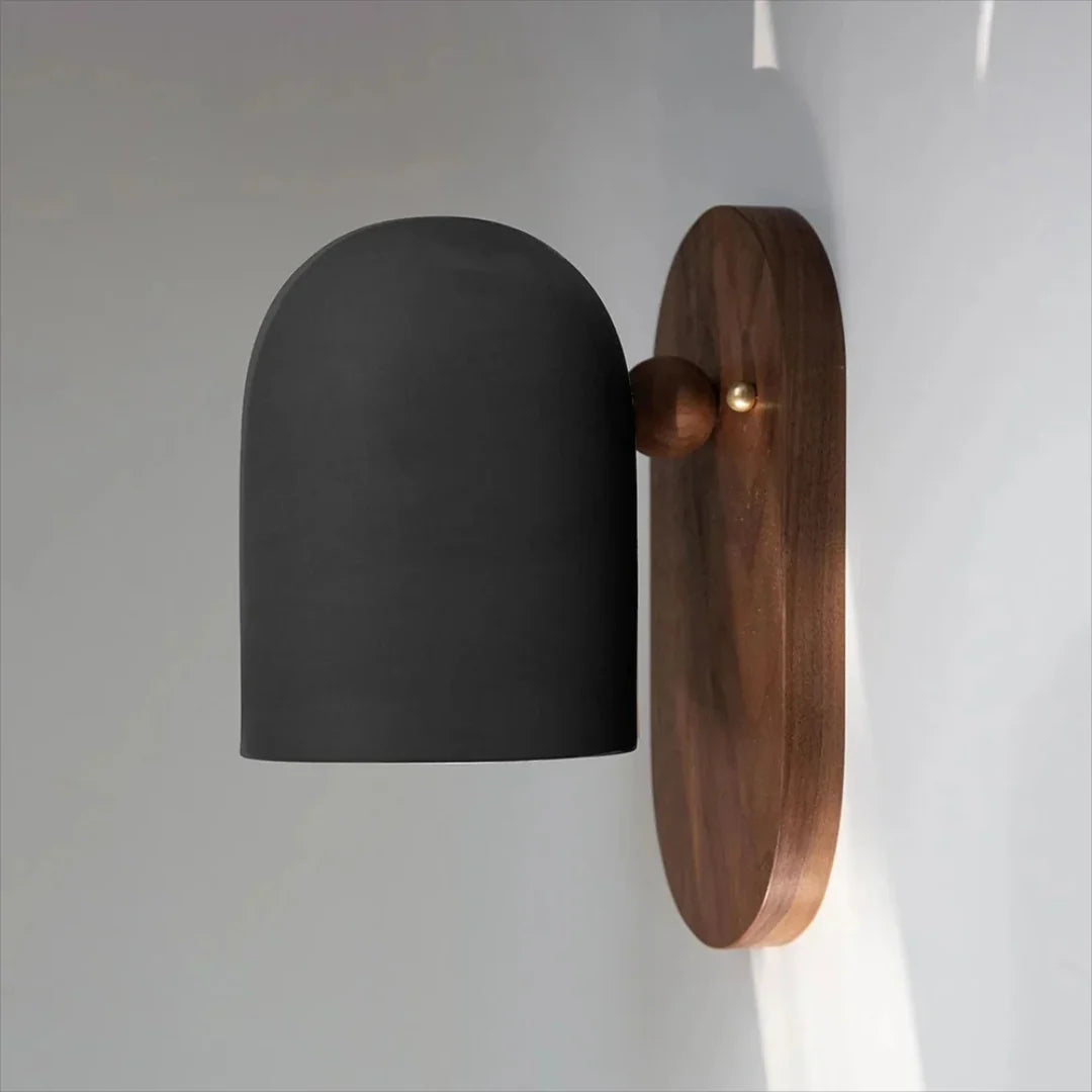 Telemachus, aplique vintage de madera y hierro